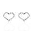 SALONA Damen Ohrstecker Silber 925 Zirkonia Wei&szlig; Herz