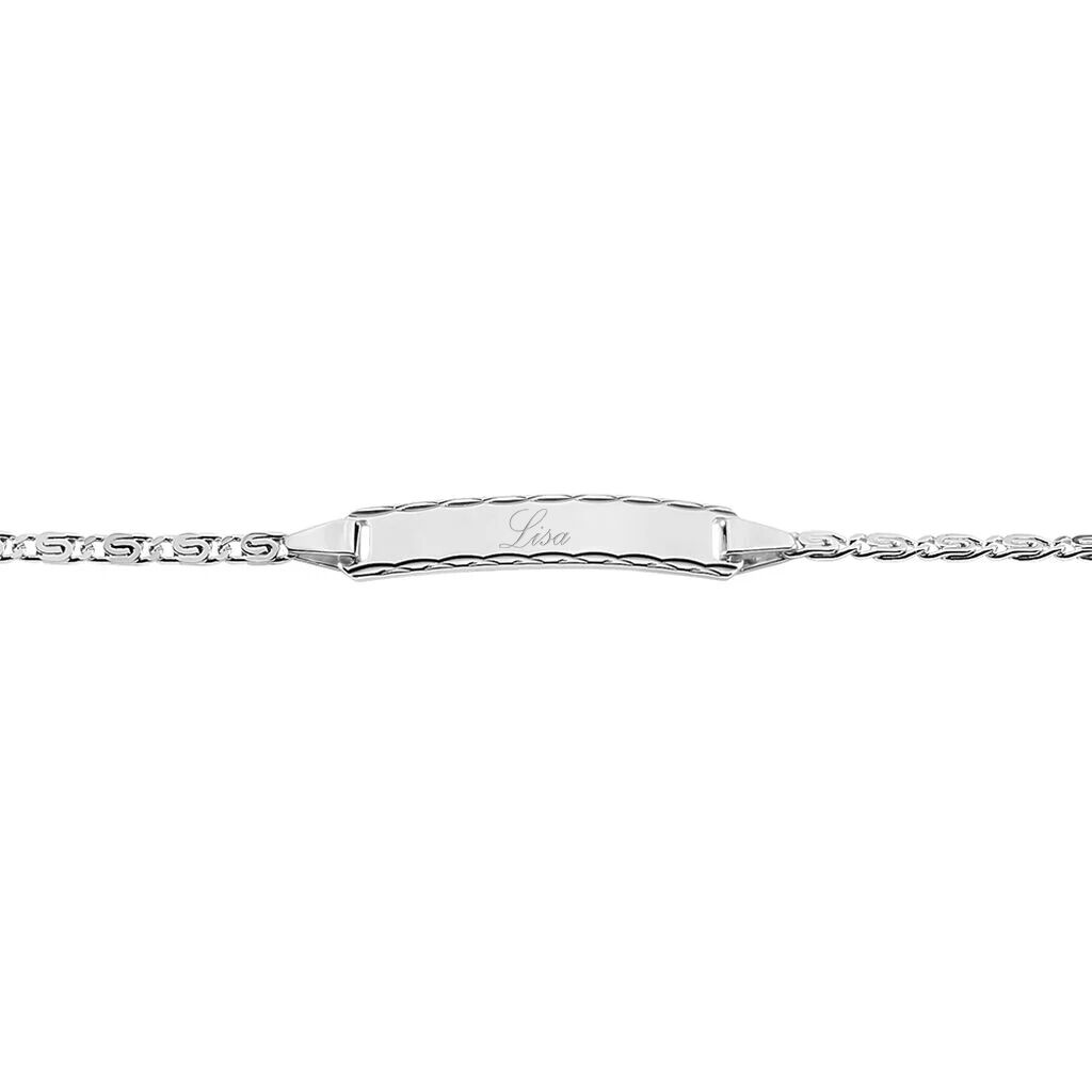 S-PANZER S Kinder ID Armband Silber 925 Rechteckig