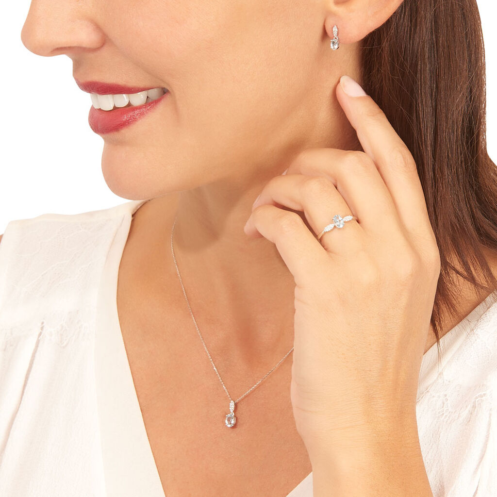 Boucles D'oreilles Or Weiss Liyanna Et T - Spannringe Damen | OROVIVO