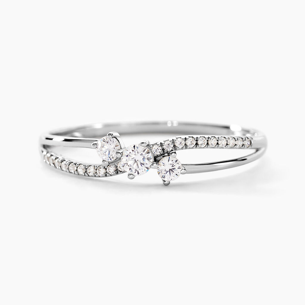 Bague Milena Or Weiss Oxydes - Spannringe Damen | OROVIVO
