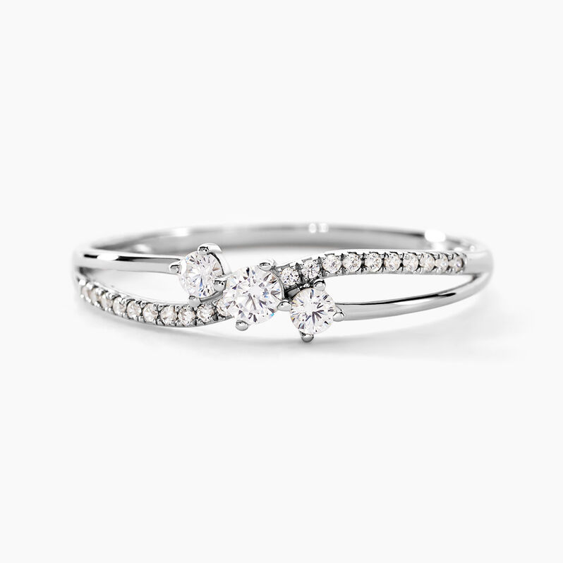 Bague Milena Or Weiss Oxydes - Spannringe Damen | OROVIVO