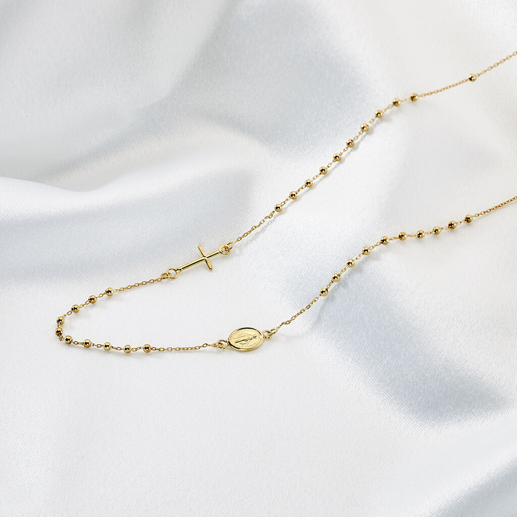 ATA Damen Collier Gold 375 (9 Karat) Religi&ouml;ses Kreuz