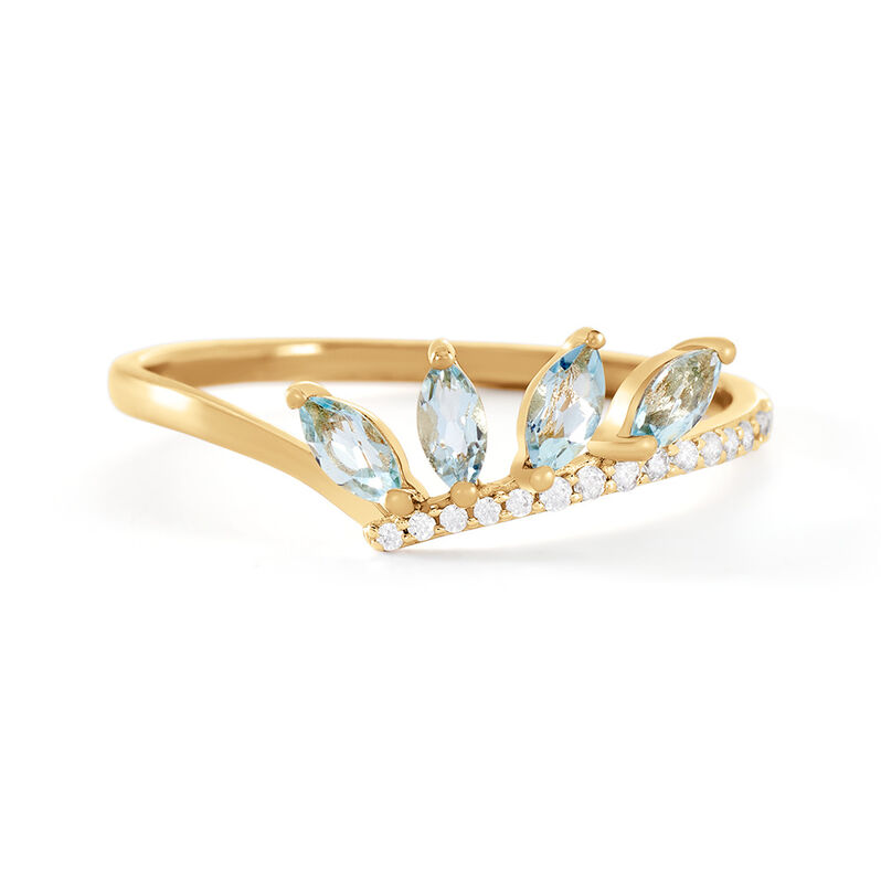 Bague Naveed Or Jaune Topaze Oxyde De Zirconium - Spannringe Damen | OROVIVO