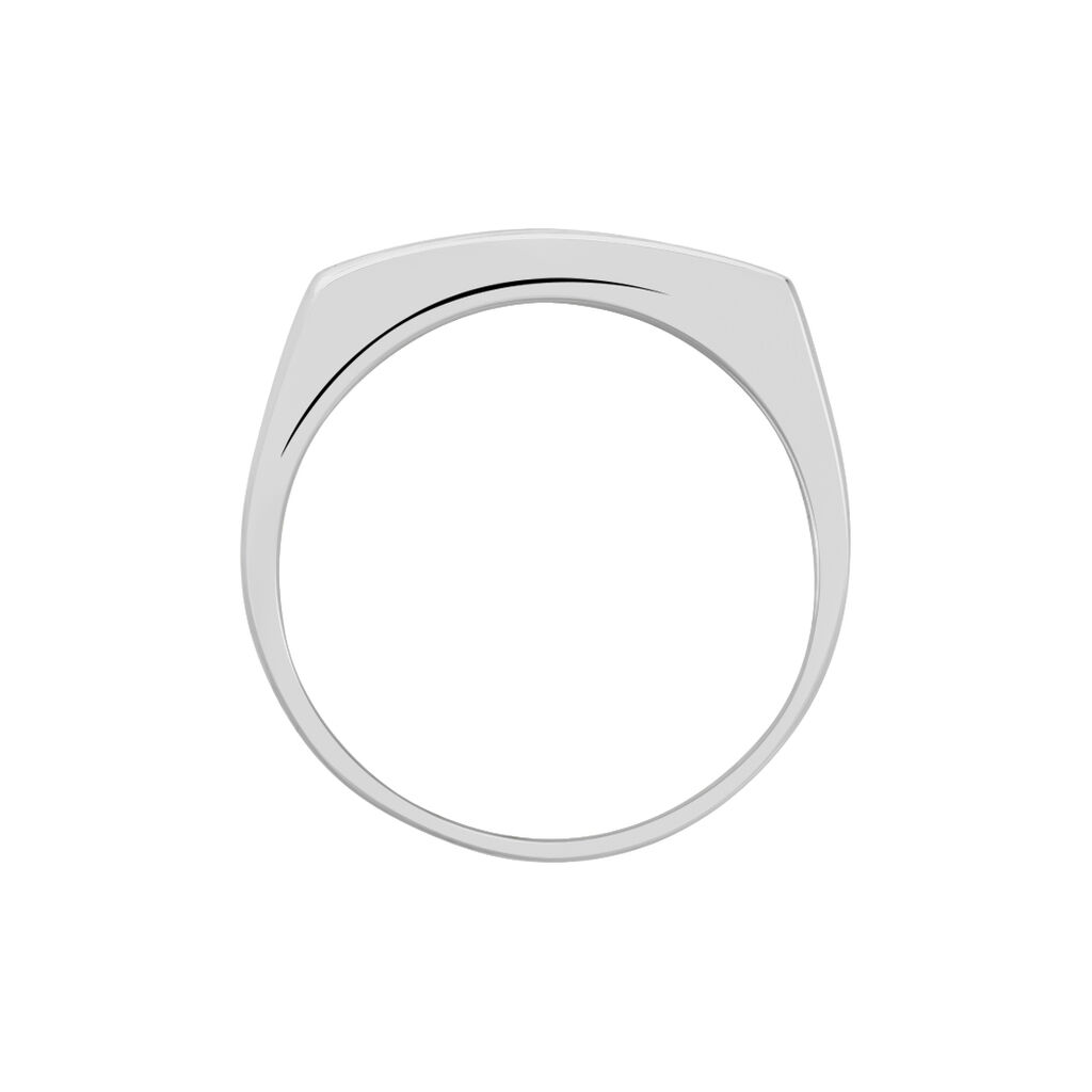 Chevalière Michel Argent Blanc Oxyde De Zirconium - Spannringe Herren | OROVIVO