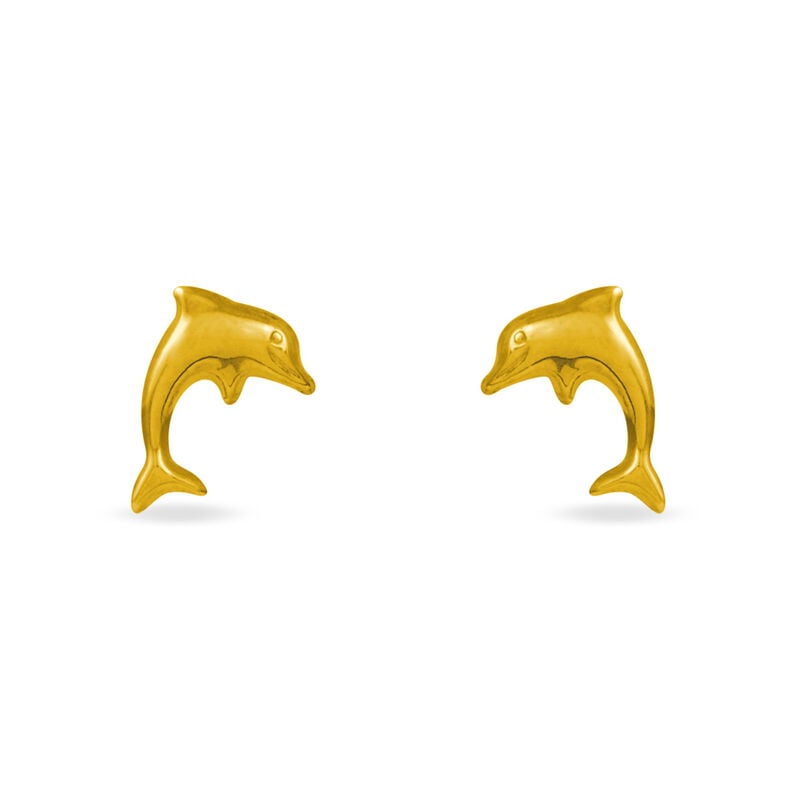 Boucles D'oreilles Puces Fulvie Dauphin Or Jaune - Spannringe Damen | OROVIVO