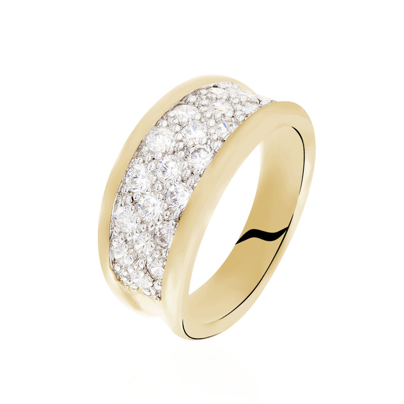 Bague Plaqué Or Et Oxyde - Spannringe Damen | OROVIVO