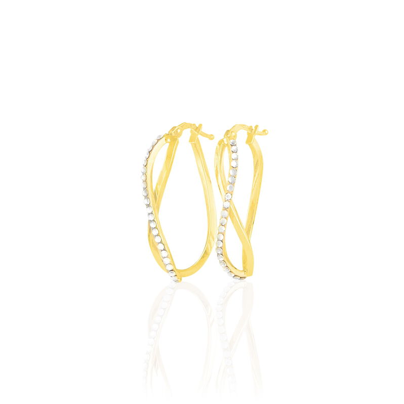 Créoles Fatmanur Or Jaune Strass - Spannringe Damen | OROVIVO