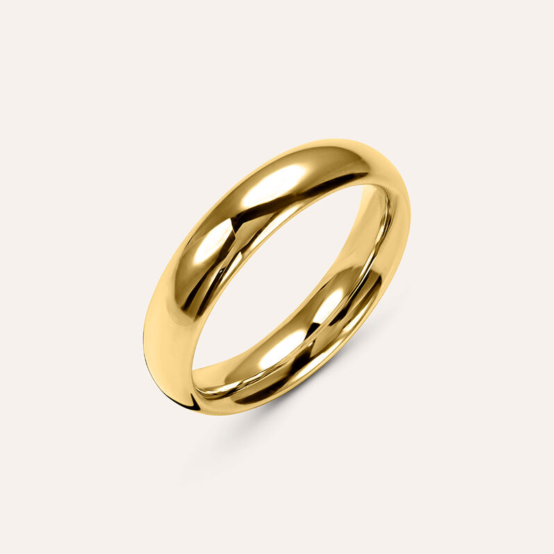 Fede Comoda Leggera 4.5 mm Oro Giallo - Spannringe Unisex | OROVIVO