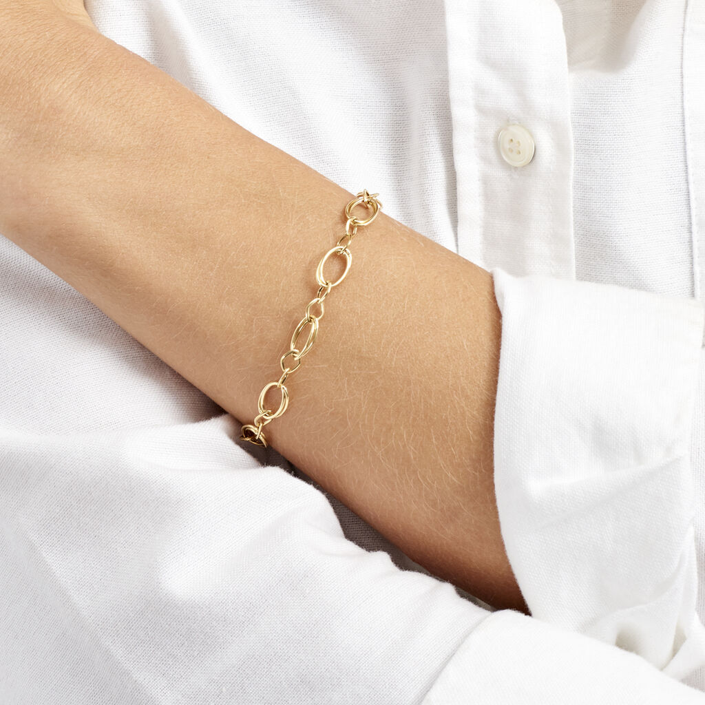 Bracelet Or Jaune Crepine - Spannringe Damen | OROVIVO