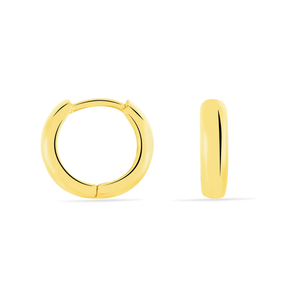 🦚 Damen Creolen Gold 333 , Creolen ohne Stein