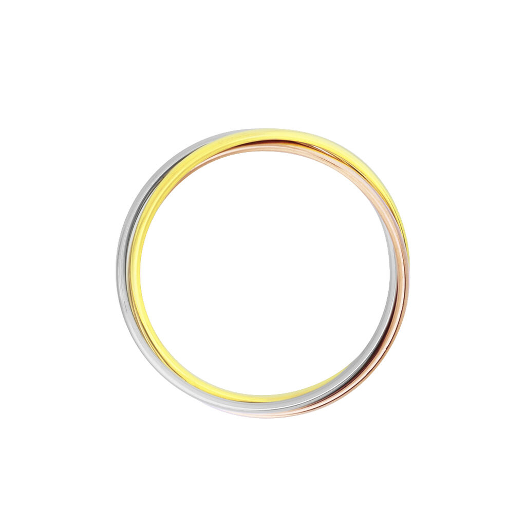 Alliance Entrelacee Demi Jonc Classique Or Tricolore - Spannringe Familie | OROVIVO