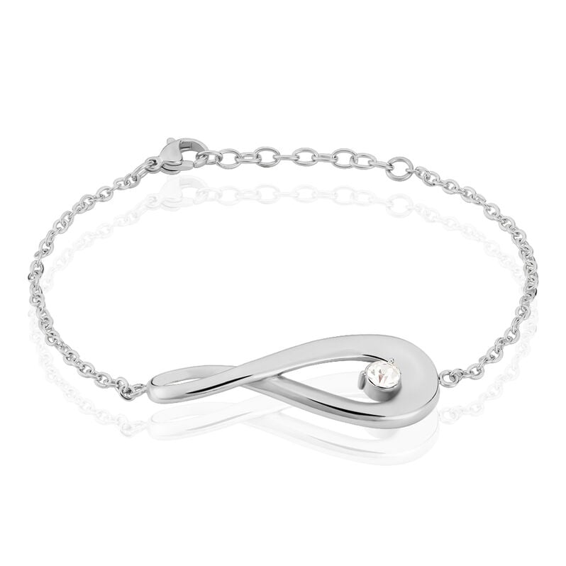 Bracelet Aelys Acier Huit Strass - Spannringe Damen | OROVIVO