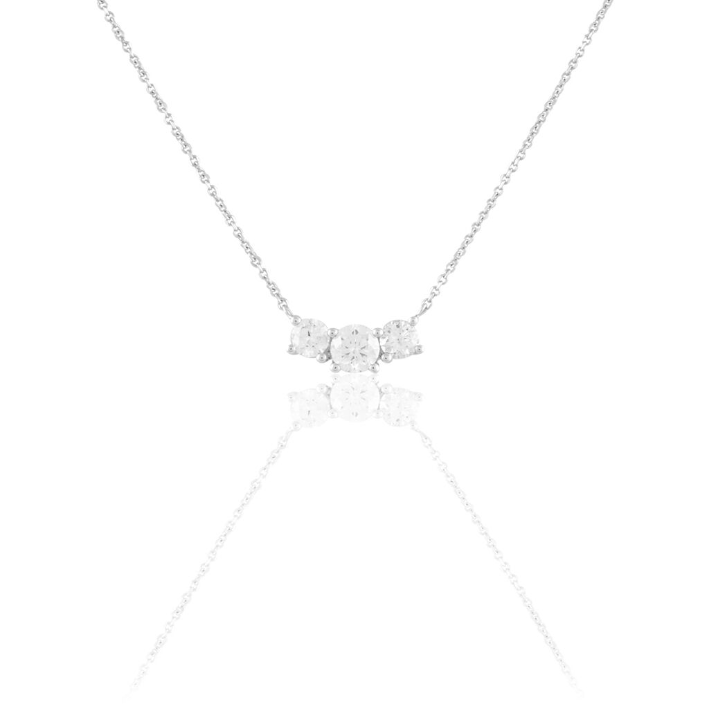 Collier Melonie Or Blanc Diamant - Spannringe Damen | OROVIVO
