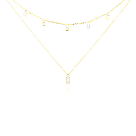 Damen Collier Gold 375 Zirkonia Tropfen Ginna 2 45cm - Halsketten Damen | OROVIVO