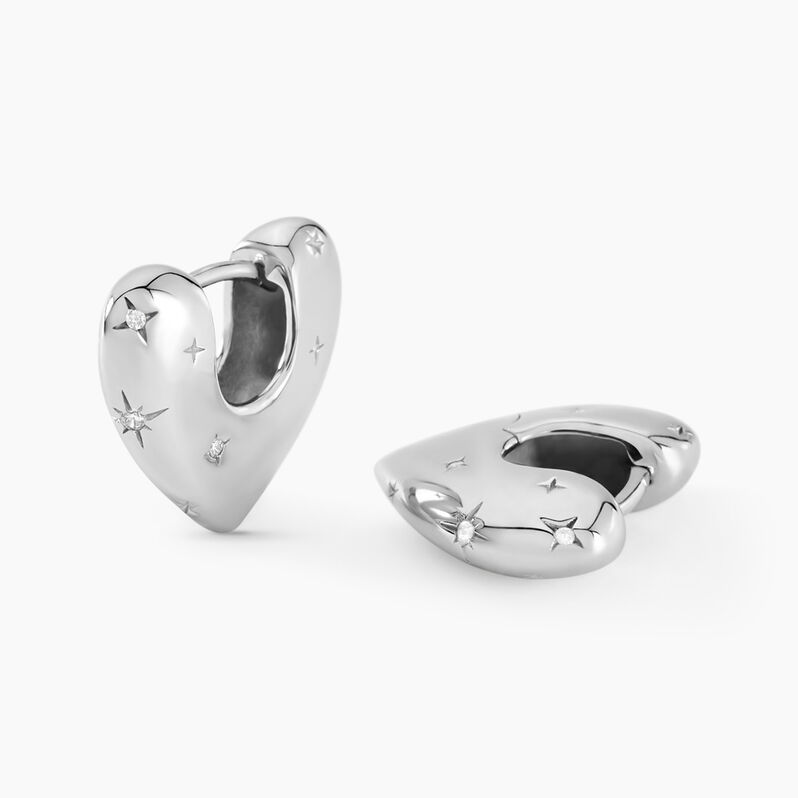 Créoles Mystic Azur Argent Weiss Oxyde De Zirconium - Spannringe Damen | OROVIVO