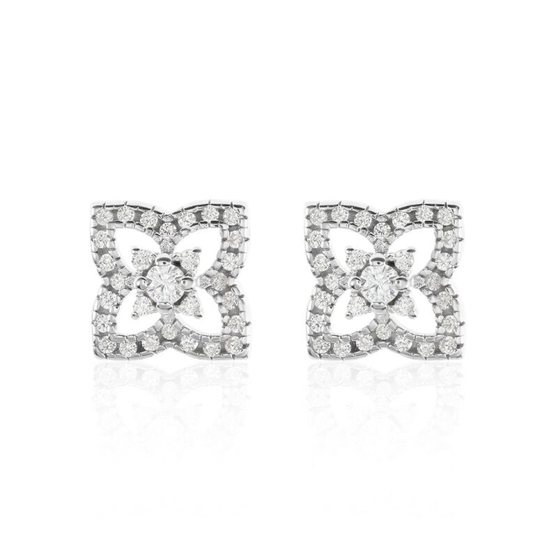 MINA Damen Ohrstecker Silber 925 Zirkonia Wei&szlig; 0,48 ct Schmetterling - Ohrstecker Damen | OROVIVO