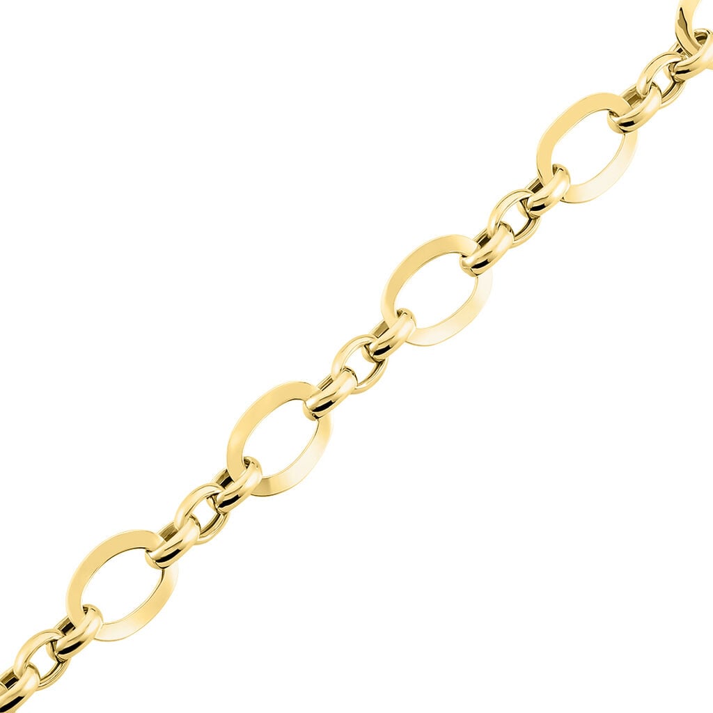 ANGELIQUE Damen Armkette Silber vergoldet 925 Oval B 11,3 mm