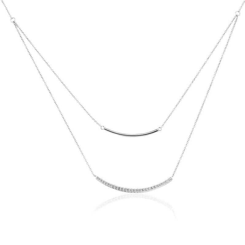 Damen Collier Silber 925 Zirkonia - Halsketten Damen | OROVIVO