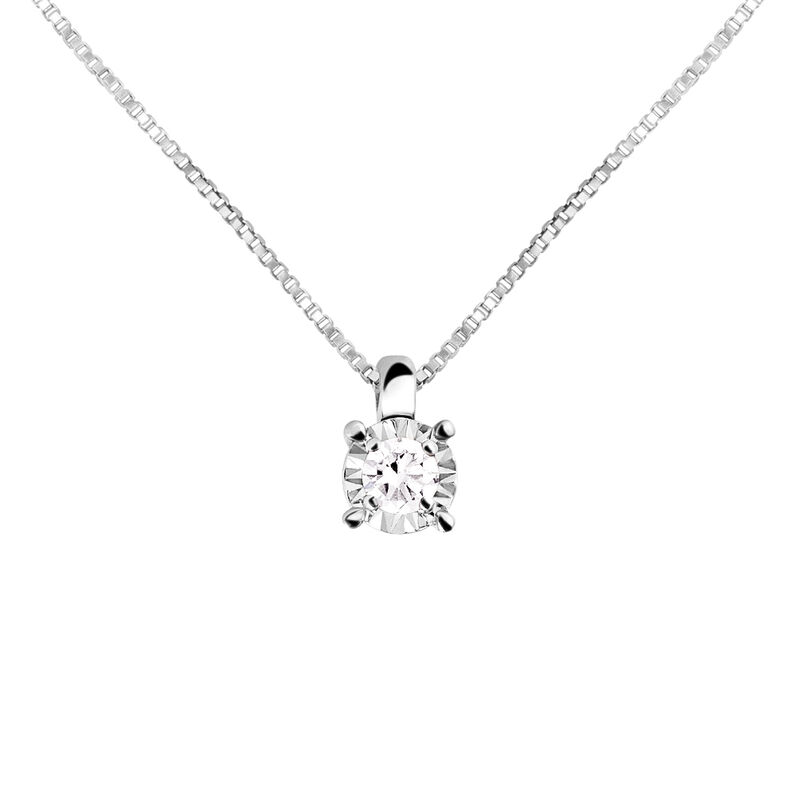 Collana Punto Luce Diamotion Oro Bianco Diamante - Spannringe Damen | OROVIVO