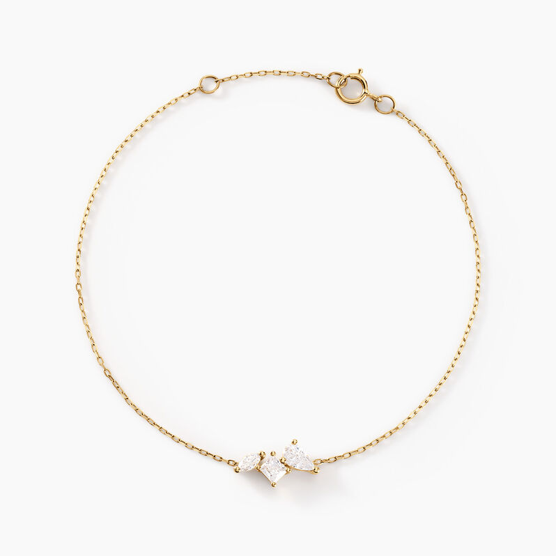 Bracelet Arjan Or Jaune Oxyde De Zirconium - Spannringe Damen | OROVIVO