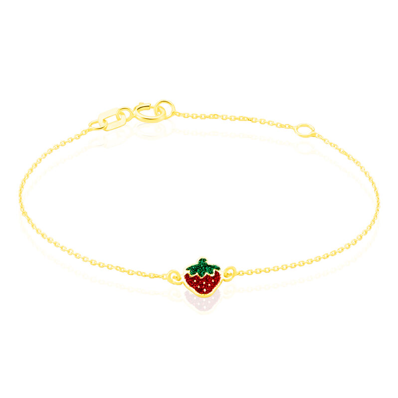 Bracelet Or Jaune Tharia Fraise - Spannringe Kinder | OROVIVO