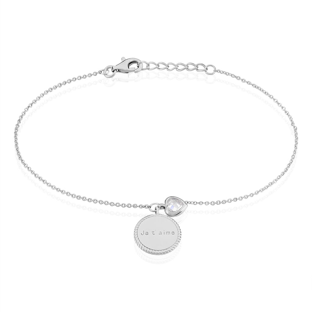 Damen Collier Silber 925 Zirkonia Kreis Botschaft Chloe 2 - Halsketten Damen | OROVIVO