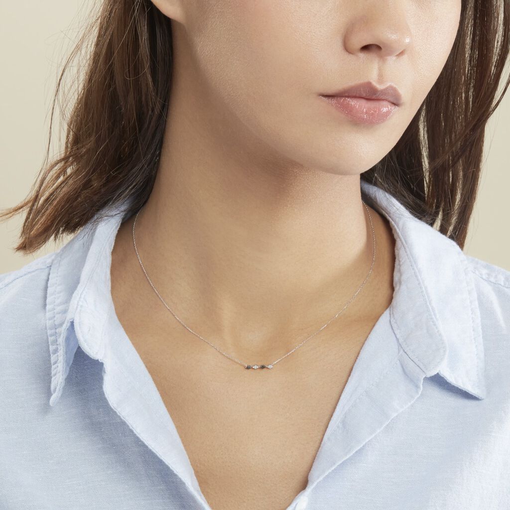 Collier Or Weiss Enid Et Diamant - Spannringe Damen | OROVIVO
