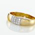 Damen Ring Gold 375 (9 Karat) Diamant Wei&szlig; 0,25 ct Rechteckig