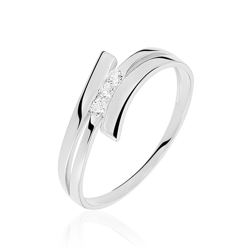 Anello Trilogy Grace Oro Bianco Diamante - Spannringe Damen | OROVIVO