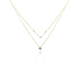 Damen Kette Gold 375 Topas Blume - Ketten mit Stein Damen | OROVIVO