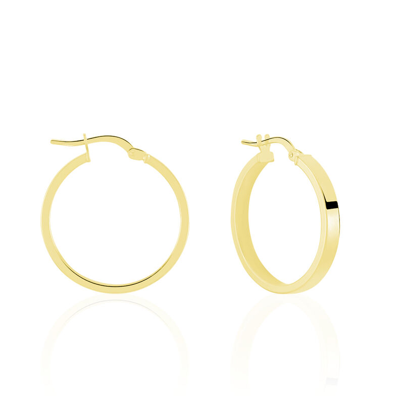 CARRE Damen Creolen Gold 375 (9 Karat) B 3 mm - Creolen Damen | OROVIVO