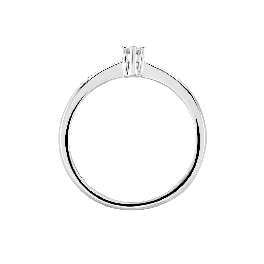 ROME Damen Ring Wei&szlig;gold 375 (9 Karat) Diamant Wei&szlig; 0,08 ct