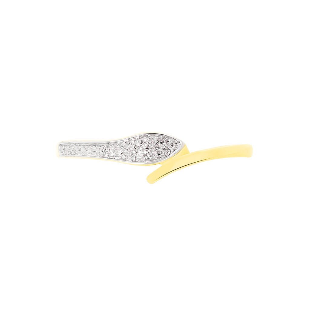 Bague Or Jaune Cateline Diamants - Spannringe Damen | OROVIVO