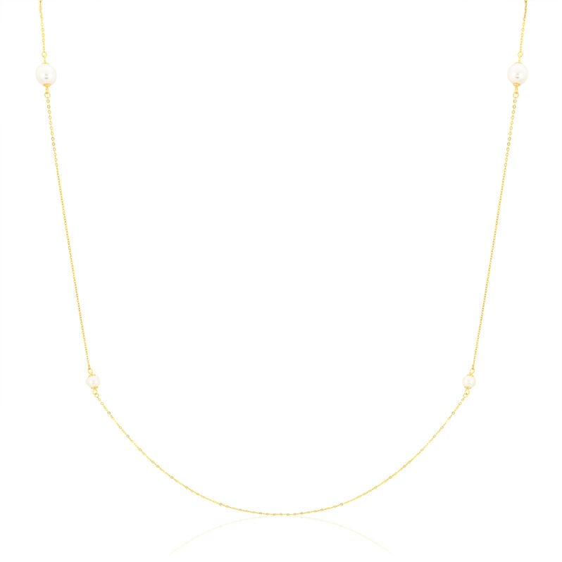 Collier Sautoir Kathleen Or Jaune Perle De Culture - Spannringe Damen | OROVIVO