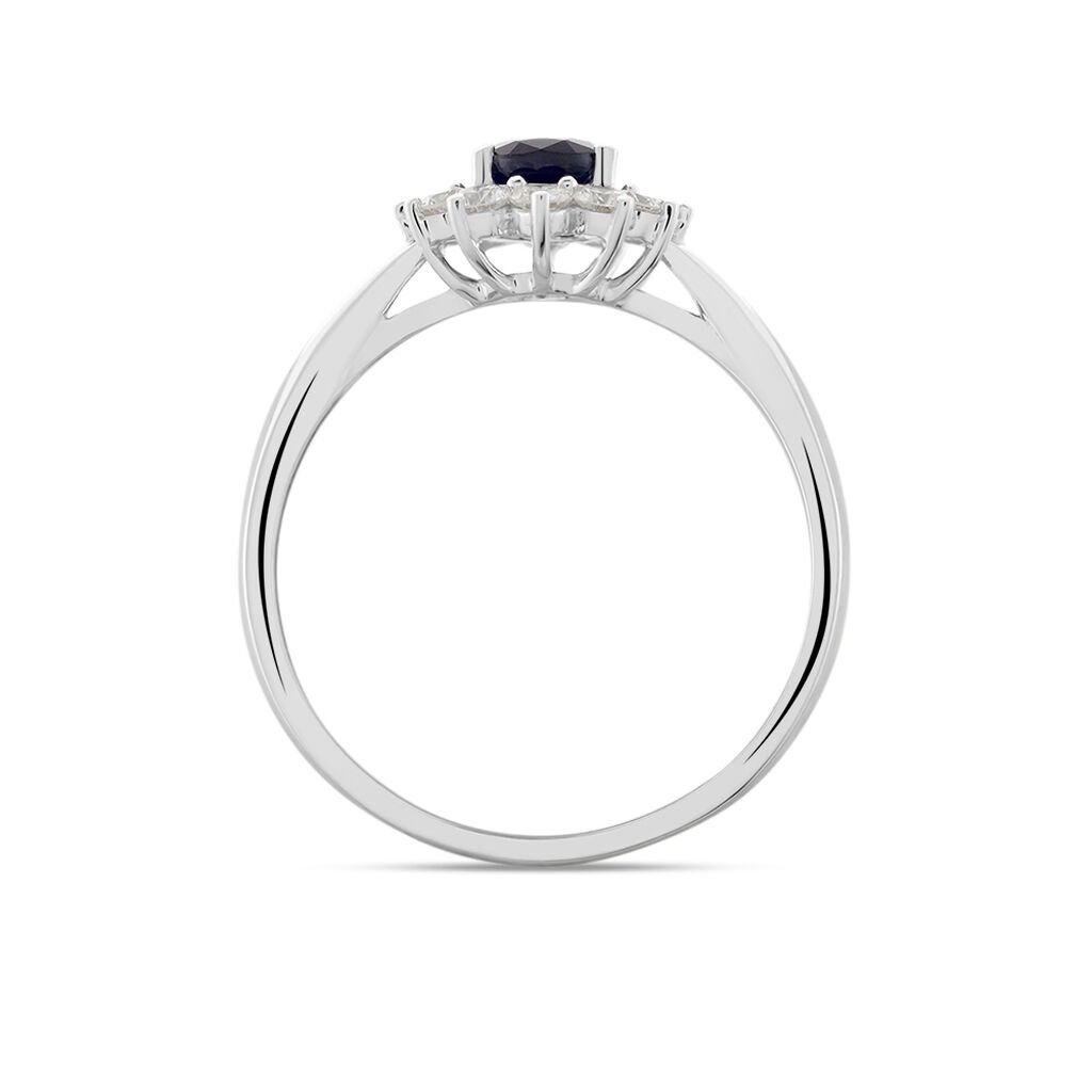 Damen Ring Weißgold 375 Saphir 1,3ct Kate  - Ringe mit Stein Damen | OROVIVO