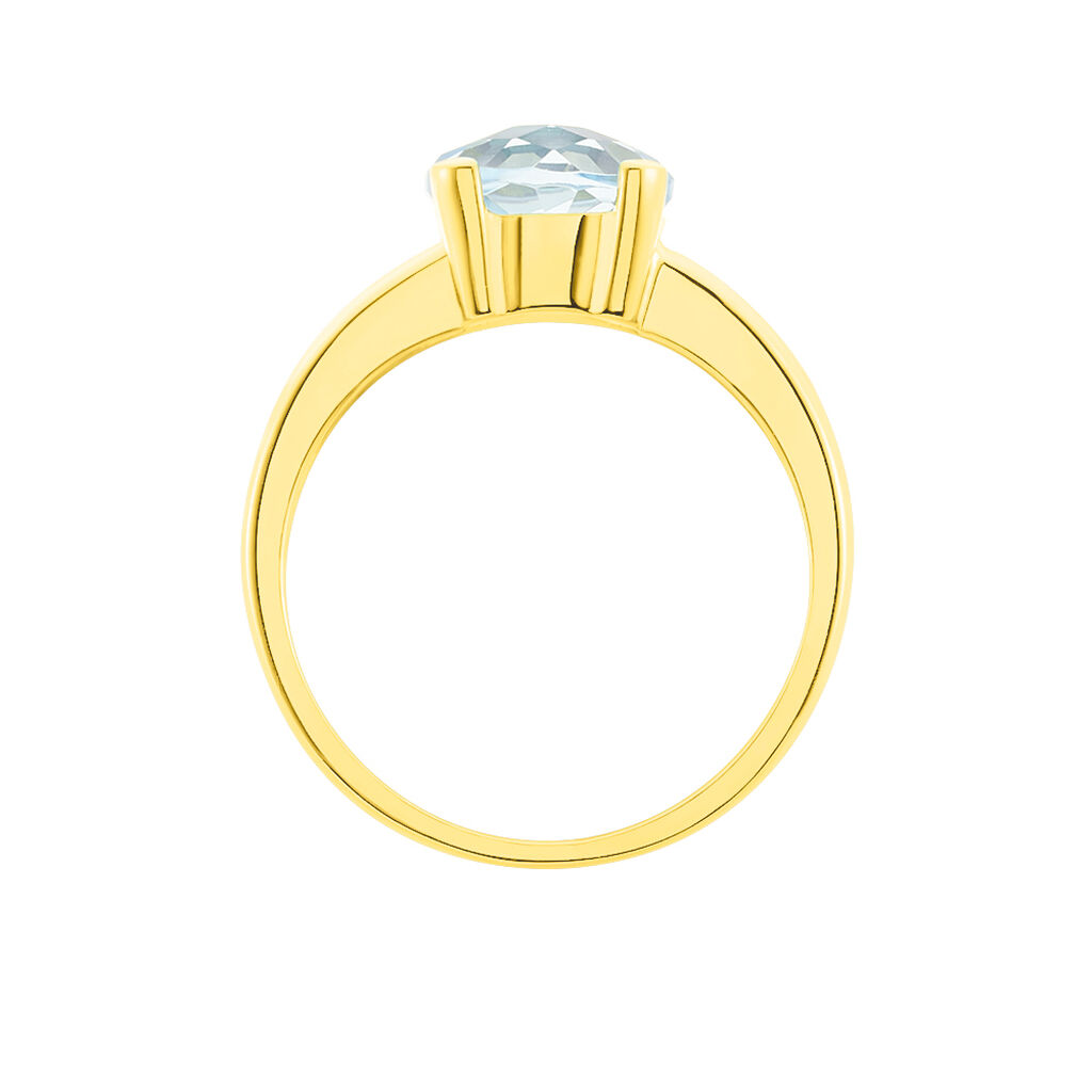 Damen Ring Gold 375 Topas Blau 0,37ct Baga  - Solitärringe Damen | OROVIVO