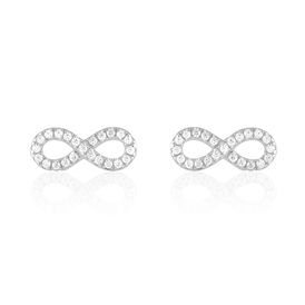 Damen Ohrstecker Silber 925 Zirkonia Infinity - Ohrstecker Damen | OROVIVO