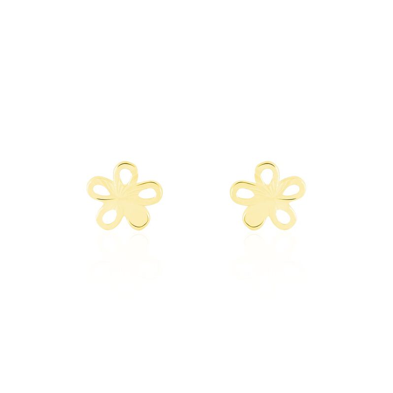 Boucles D'oreilles Puces Or Jaune Dicentra - Spannringe Damen | OROVIVO