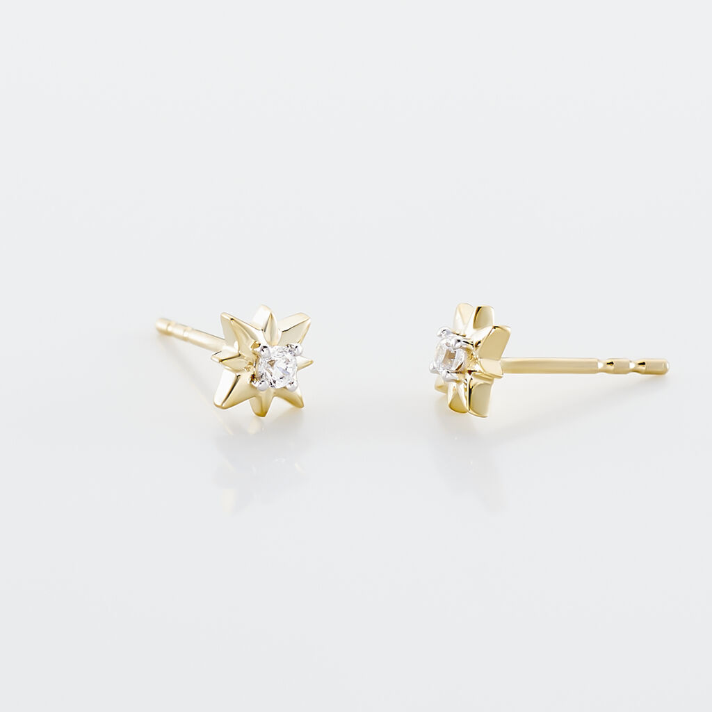 Boucles D'oreilles Or Jaune Astralia - Spannringe Damen | OROVIVO