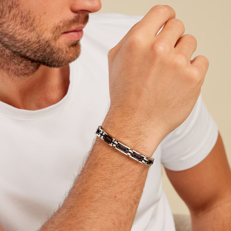 Bracelet Jourdan Wild Acier Weiss Et Bleu - Spannringe Herren | OROVIVO