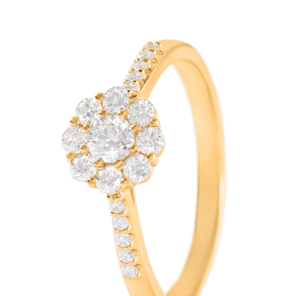IRMA Damen Ring Gold 585 (14 Karat) Diamant Weiß 3,42 ct B 2 mm - Ringe mit Stein Damen | OROVIVO