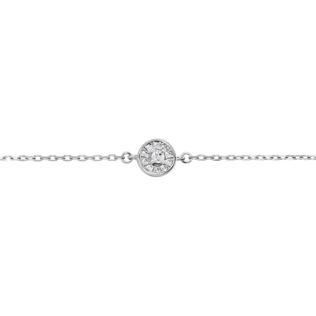 SABINE 50 Damen Armband Silber 925 Zirkonia Wei&szlig; Kreis