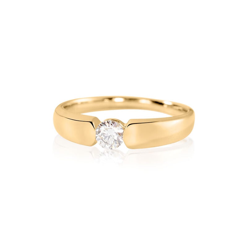 SANINA Damen Ring Gold 585 (14 Karat) Diamant Wei&szlig; 0,25 ct B 3,8 mm - Verlobungsringe Damen | OROVIVO