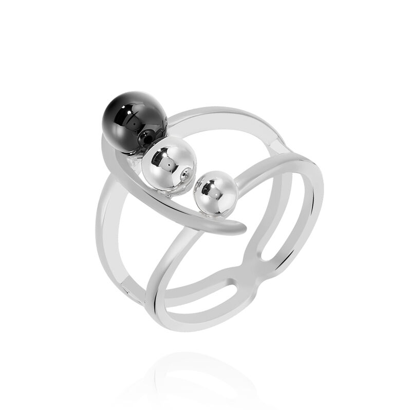 Bague Cleya Argent Blanc Céramique - Spannringe Damen | OROVIVO