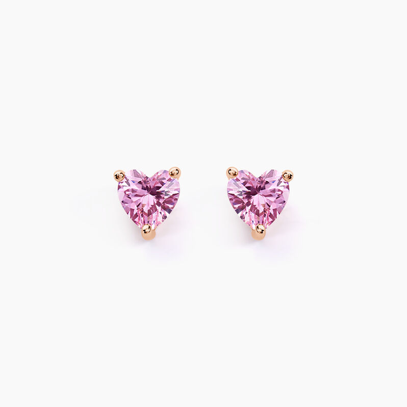 Boucles D'oreilles Puces Kelvyn Argent Rose Oxyde De Zirconium - Spannringe Damen | OROVIVO