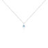 GOUTTE Damen Collier Weißgold 375 (9 Karat) Topas Blau 0,76 ct Tropfen B 0,46 mm