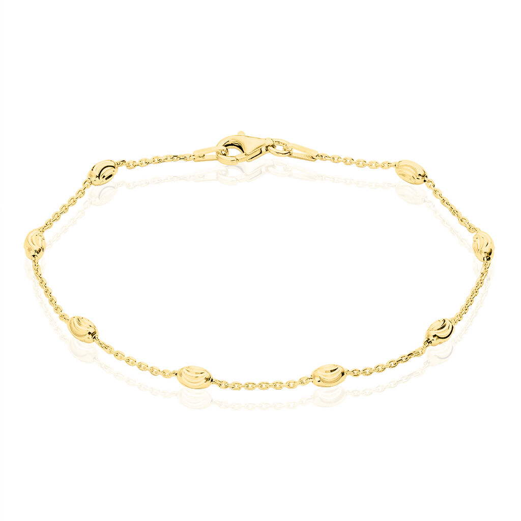 ANKER S DIA. KUGEL Damen Armband Silber vergoldet 925 Oval