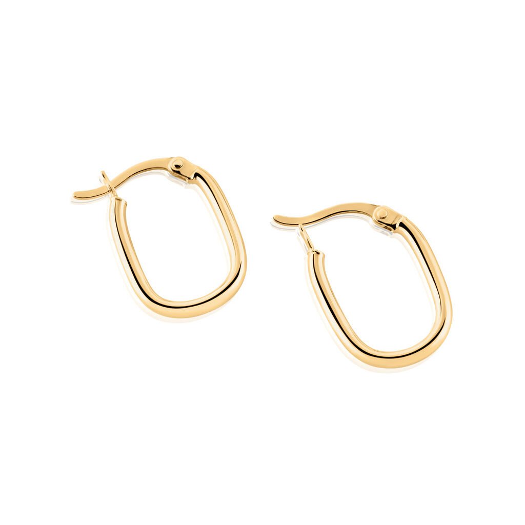 NICOLY Damen Creolen Gold 375 (9 Karat), Creolen ohne Stein