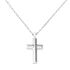 Herren Collier Edelstahl Religiöses Kreuz B 3 mm