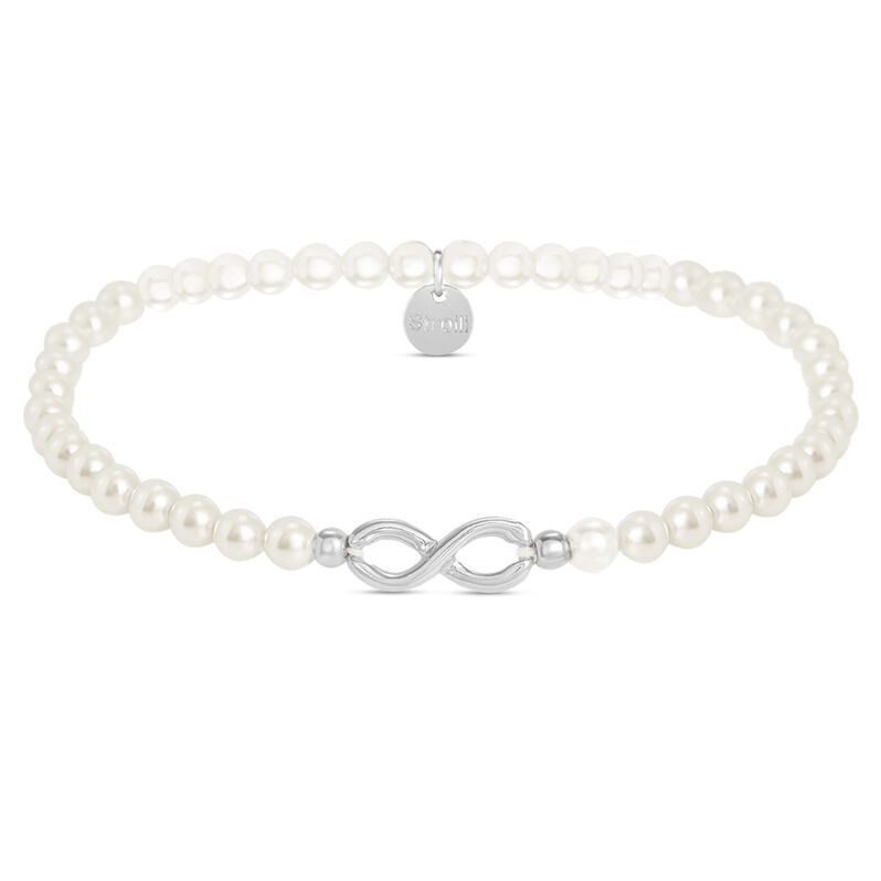 Bracciale Silver Pearls Argento Rodiato Perla sintentica - Spannringe Damen | OROVIVO